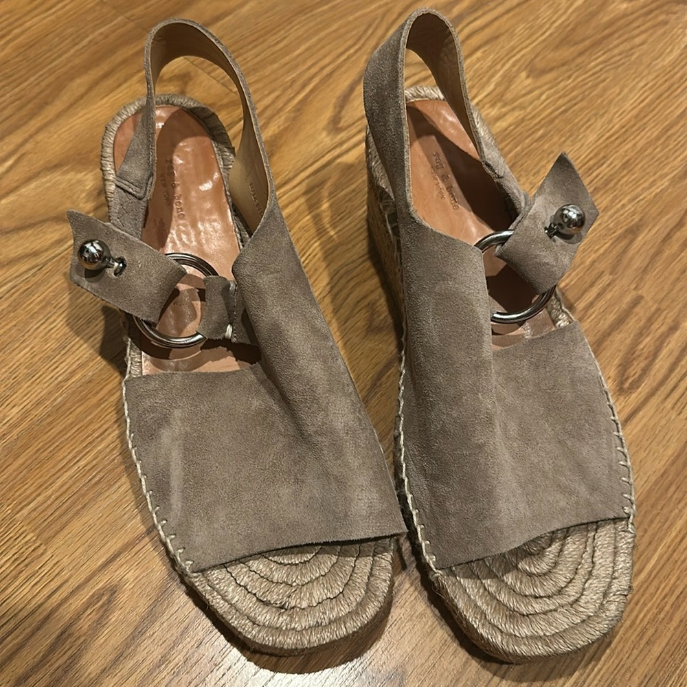 Rag & bone Arc suede espadriles platform sandals